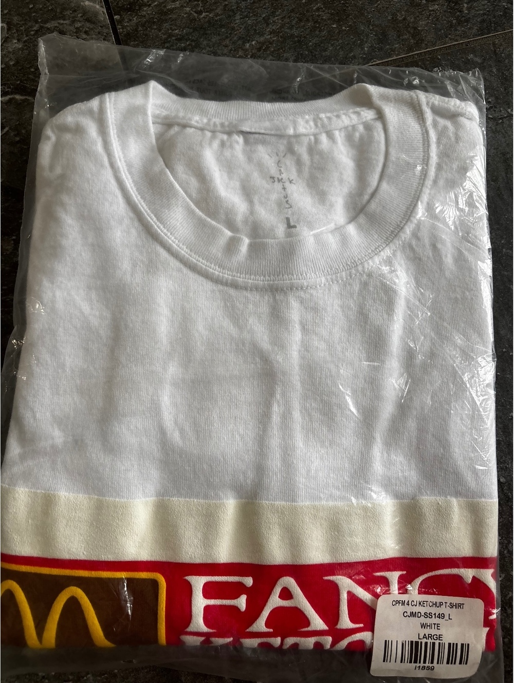 Cactus Jack x CPFM Travis Scott Ketchup T-Shirt White Large